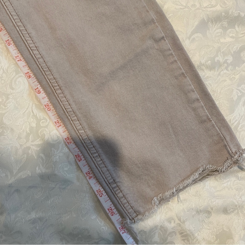 BDG Urban Outfitters Beige Distressed High Rise Slim Straight Jeans 26 - Picture 12 of 16